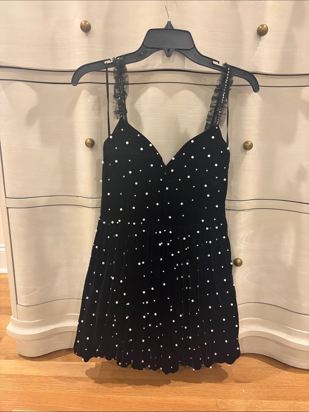 Loveshack Fancy - black velvet dress - size 2